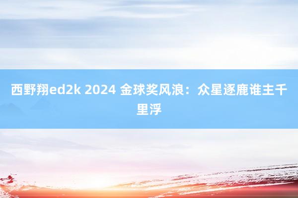 西野翔ed2k 2024 金球奖风浪：众星逐鹿谁主千里浮