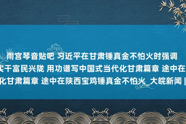 雨宫琴音贴吧 习近平在甘肃锤真金不怕火时强调 深化改革敢于改进苦干实干富民兴陇 用功谱写中国式当代化甘肃篇章 途中在陕西宝鸡锤真金不怕火_大皖新闻 | 安徽网