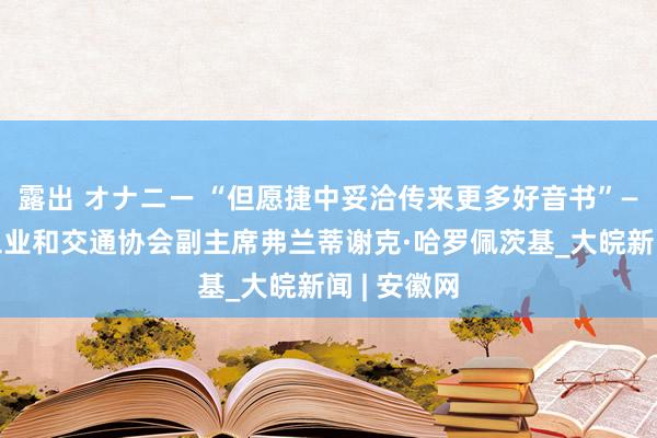 露出 オナニー “但愿捷中妥洽传来更多好音书”——访捷克工业和交通协会副主席弗兰蒂谢克·哈罗佩茨基_大皖新闻 | 安徽网