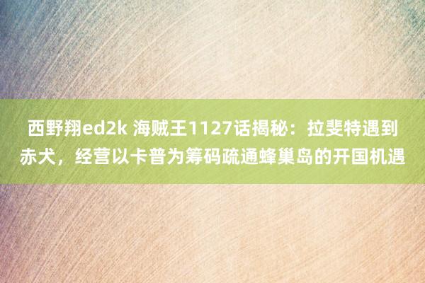 西野翔ed2k 海贼王1127话揭秘：拉斐特遇到赤犬，经营以卡普为筹码疏通蜂巢岛的开国机遇