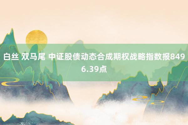 白丝 双马尾 中证股债动态合成期权战略指数报8496.39点