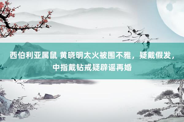 西伯利亚属鼠 黄晓明太火被围不雅，疑戴假发，中指戴钻戒疑辟谣再婚