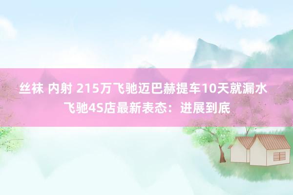 丝袜 内射 215万飞驰迈巴赫提车10天就漏水  飞驰4S店最新表态：进展到底