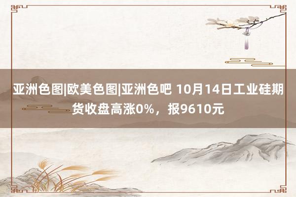 亚洲色图|欧美色图|亚洲色吧 10月14日工业硅期货收盘高涨0%，报9610元