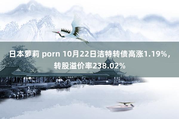 日本萝莉 porn 10月22日洁特转债高涨1.19%，转股溢价率238.02%