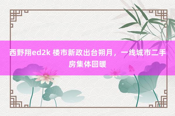 西野翔ed2k 楼市新政出台朔月，一线城市二手房集体回暖