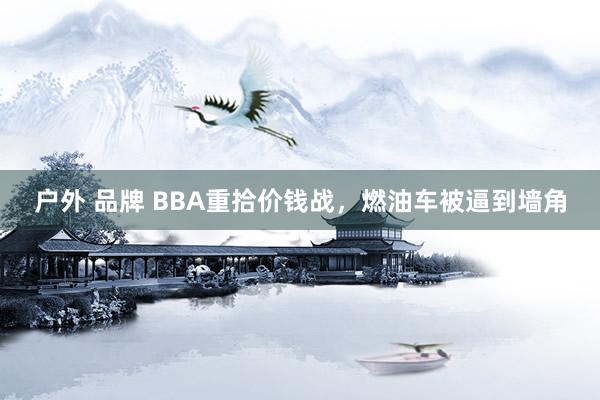 户外 品牌 BBA重拾价钱战，燃油车被逼到墙角