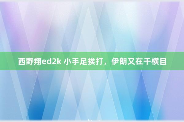 西野翔ed2k 小手足挨打，伊朗又在干横目