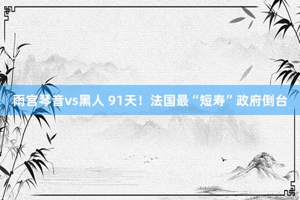 雨宫琴音vs黑人 91天！法国最“短寿”政府倒台