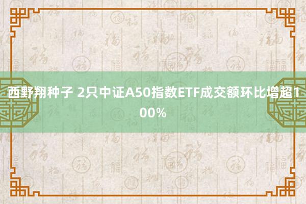 西野翔种子 2只中证A50指数ETF成交额环比增超100%