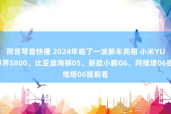 雨宫琴音快播 2024年临了一波新车亮相 小米YU7、尊界S800、比亚迪海狮05、新款小鹏G6、阿维塔06提前看