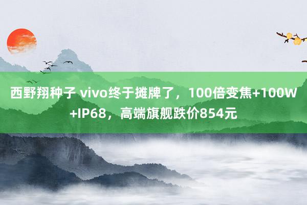 西野翔种子 vivo终于摊牌了，100倍变焦+100W+IP68，高端旗舰跌价854元