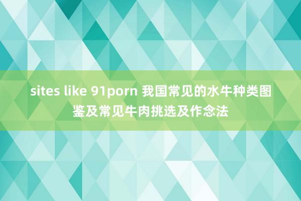 sites like 91porn 我国常见的水牛种类图鉴及常见牛肉挑选及作念法