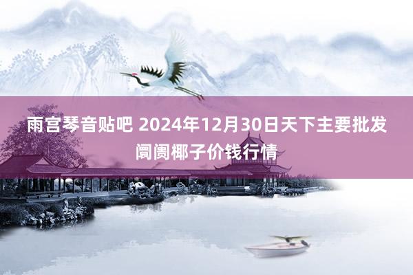 雨宫琴音贴吧 2024年12月30日天下主要批发阛阓椰子价钱行情