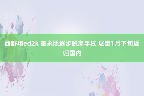 西野翔ed2k 崔永熙逐步脱离手杖 展望1月下旬返归国内