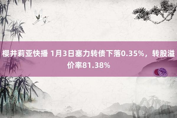 樱井莉亚快播 1月3日塞力转债下落0.35%，转股溢价率81.38%