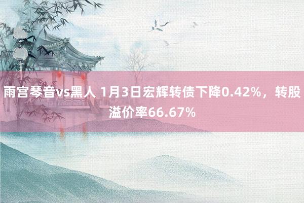 雨宫琴音vs黑人 1月3日宏辉转债下降0.42%，转股溢价率66.67%