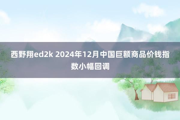 西野翔ed2k 2024年12月中国巨额商品价钱指数小幅回调