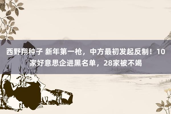 西野翔种子 新年第一枪，中方最初发起反制！10家好意思企进黑名单，28家被不竭