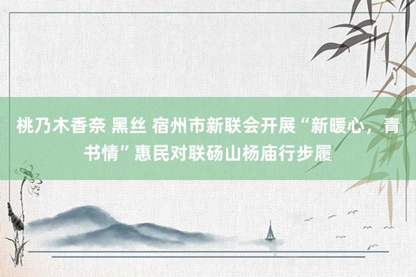 桃乃木香奈 黑丝 宿州市新联会开展“新暖心，青书情”惠民对联砀山杨庙行步履